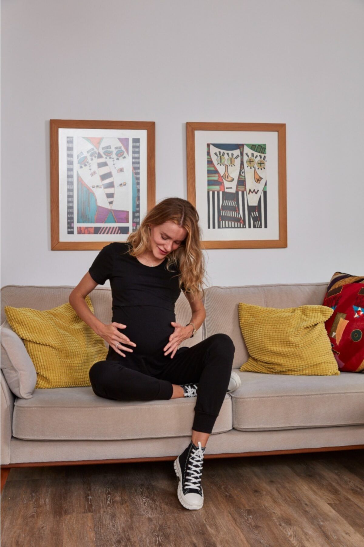 Accouchee Swipe Up 2'li Hamilelik Emzirme T-shirt Seti