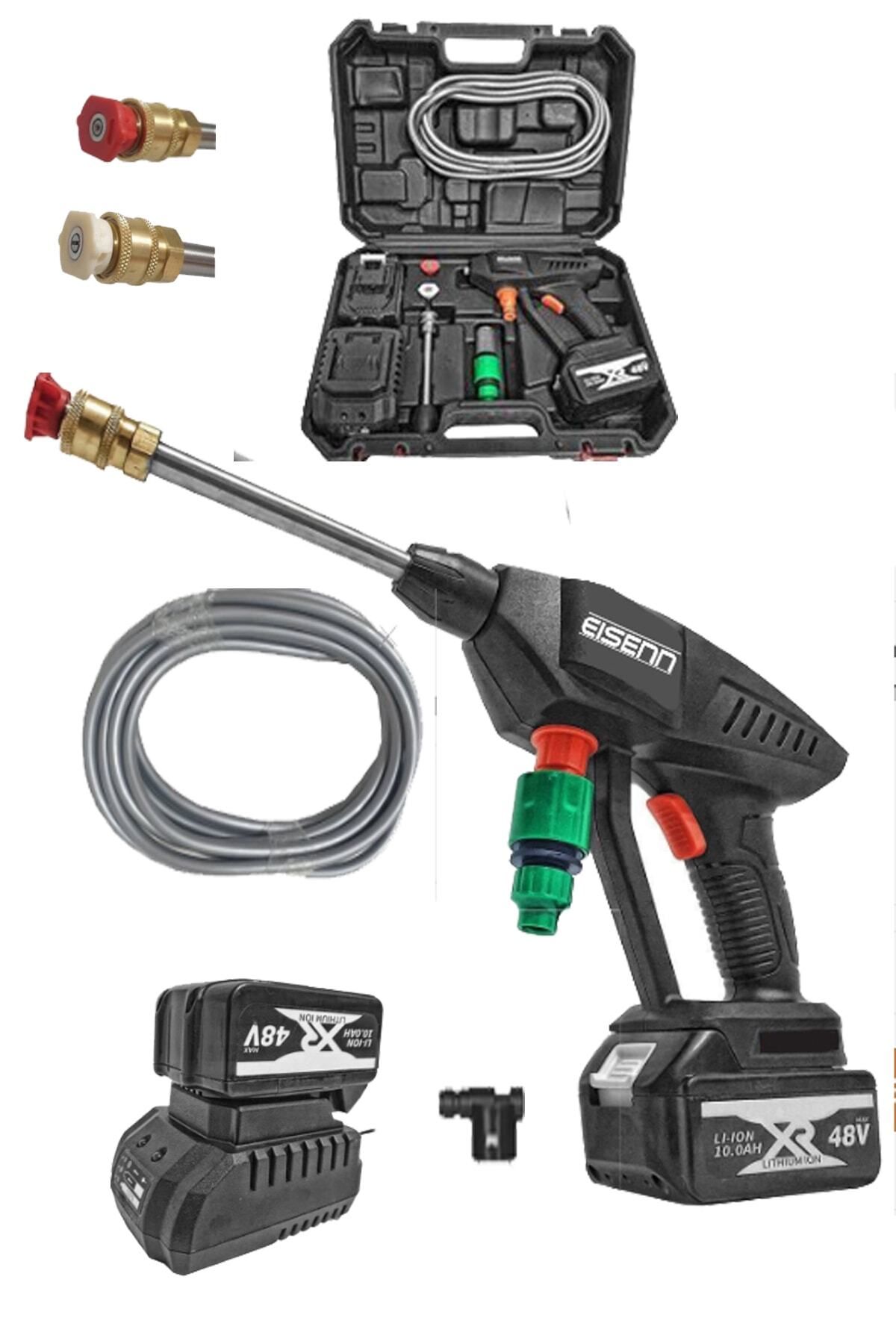 Eisenn Germany Technology Prof Car 48 V 10 Ah Şarjlı Oto Yıkama Makinesi 50 Bar Akülü Basınçlı Oto Yıkama
