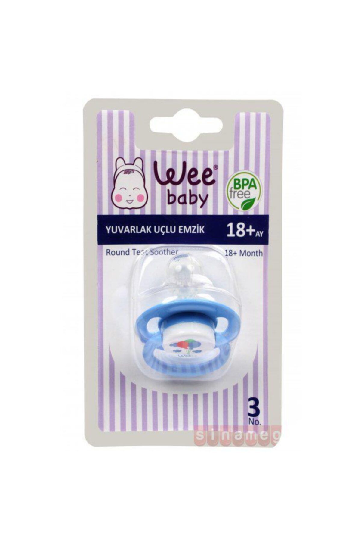 Wee Baby Yuvarlak Uçlu Emzik 6-18 Ay No 3 -857