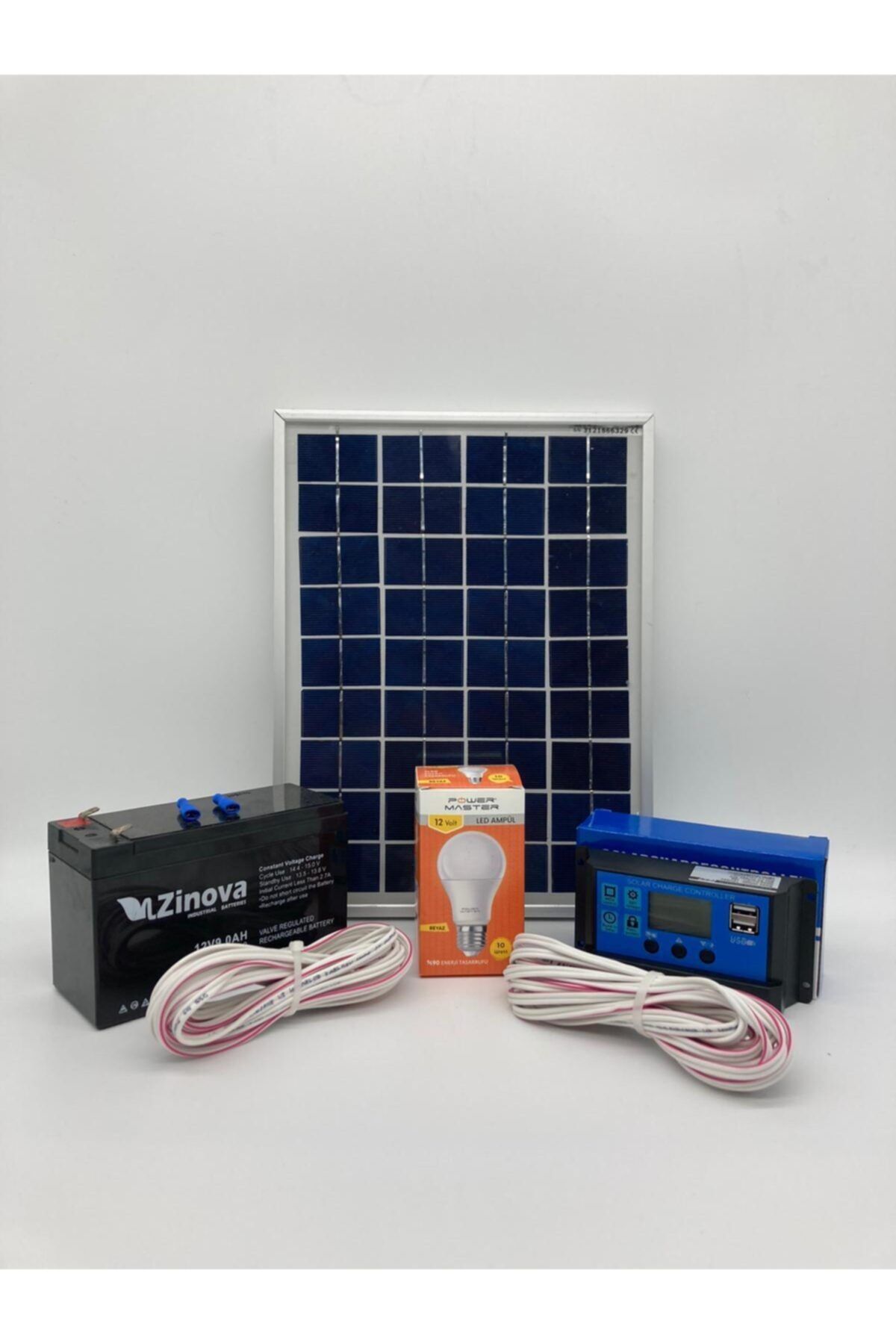 Altay solar 10 Watt Panelli Mini Güneş Enerji Seti Solar Aydınlatma Ve Telefon Şarj
