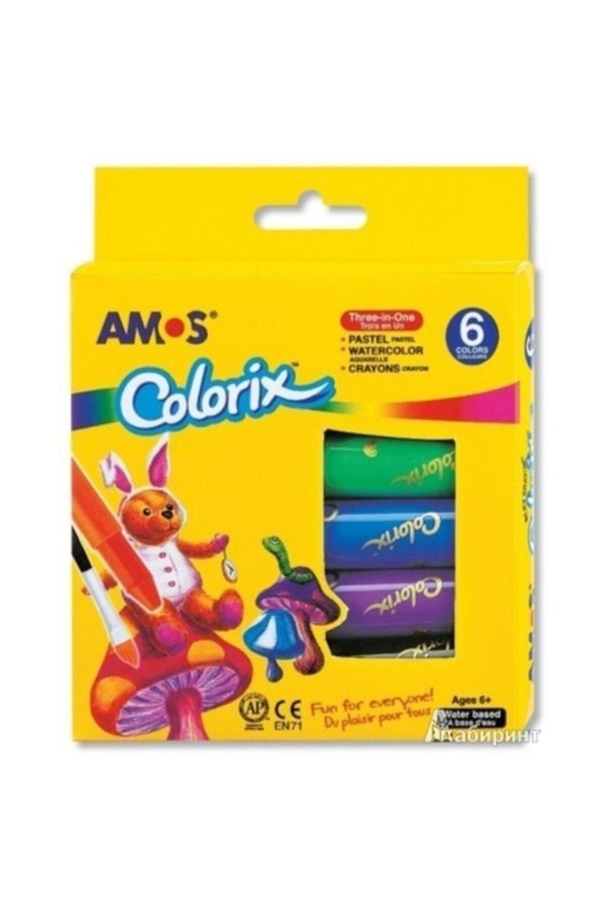 Amos Colorix 3in1 Pastel Boya 6'lı