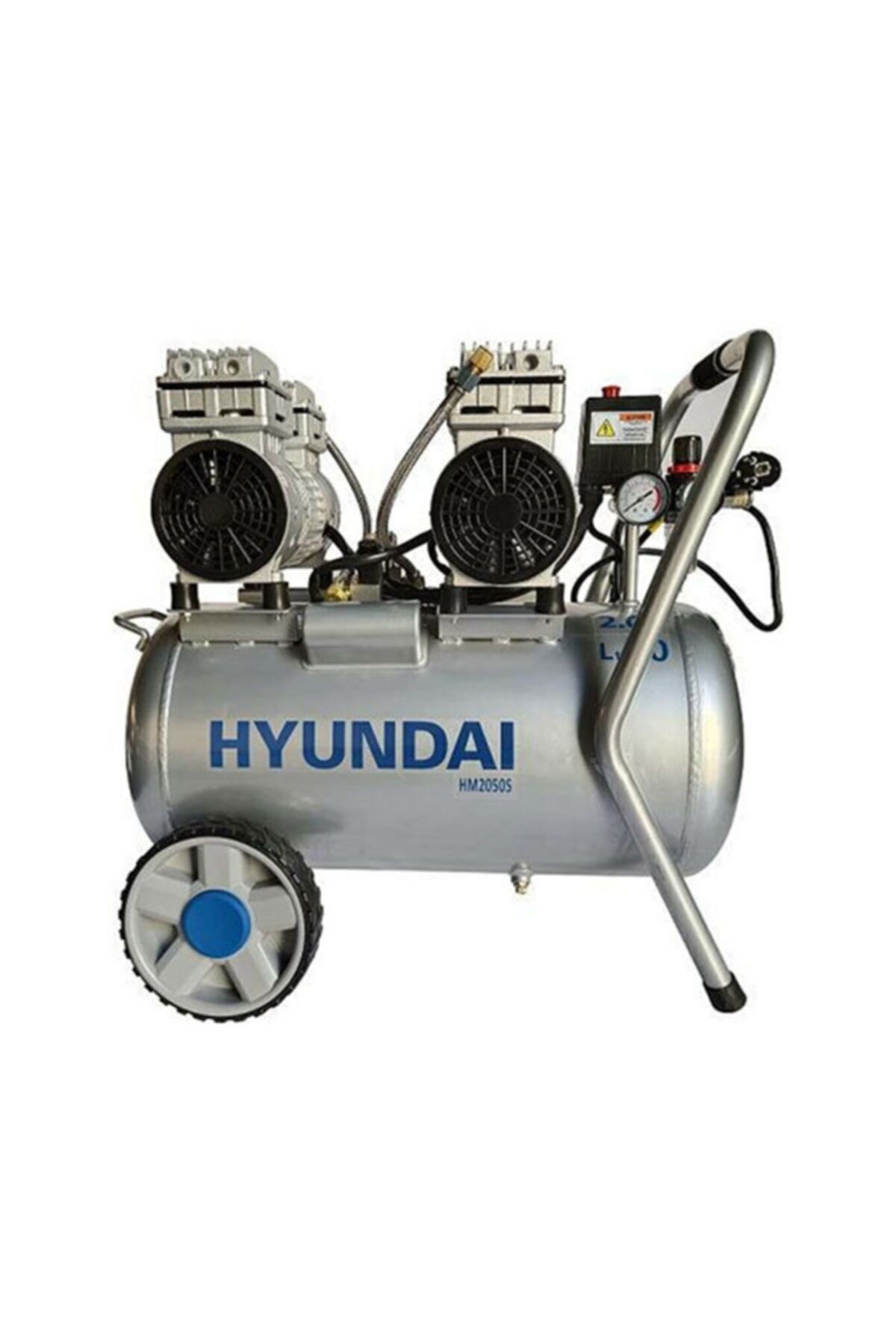 Hyundai Hyundaı Kompresör Sessiz Ve Yağsız 750wx2 50 Lt Hm2050s