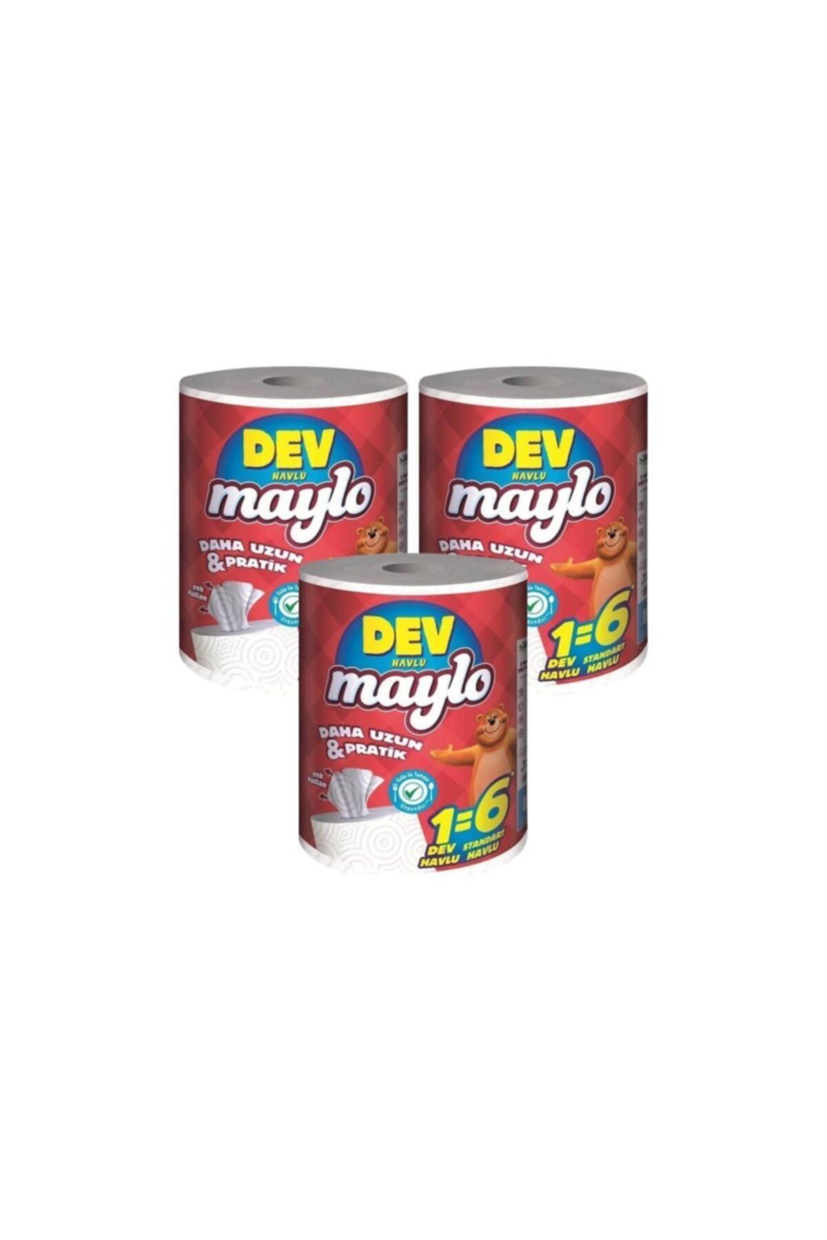 Maylo Dev İçten Çekmeli 600 Yaprak Rulo 3 Paket