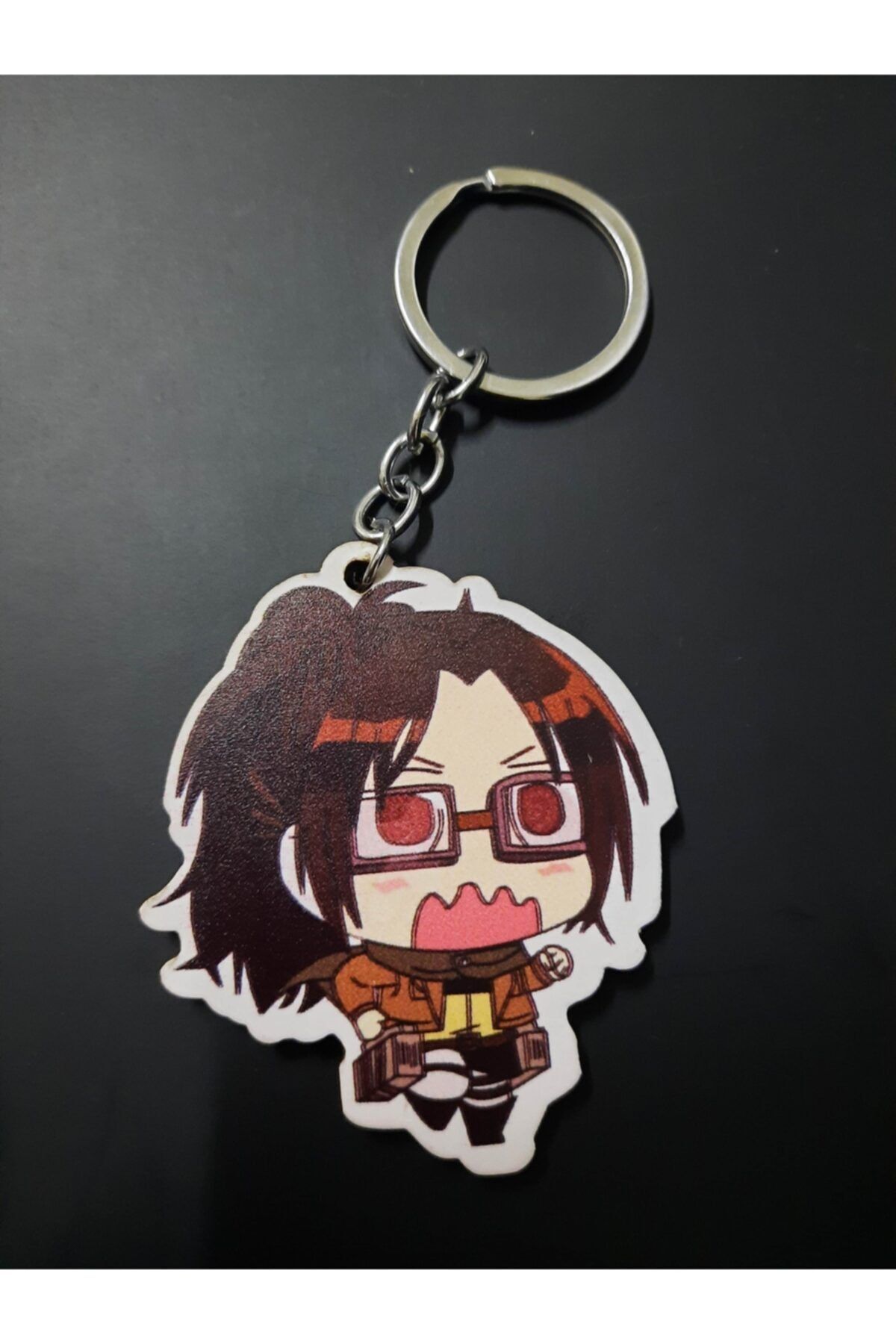 ONA1 Attack On Titan - Hanji Zoe Chibi Anime Baskı Anahtarlık/çanta Aksesuarı