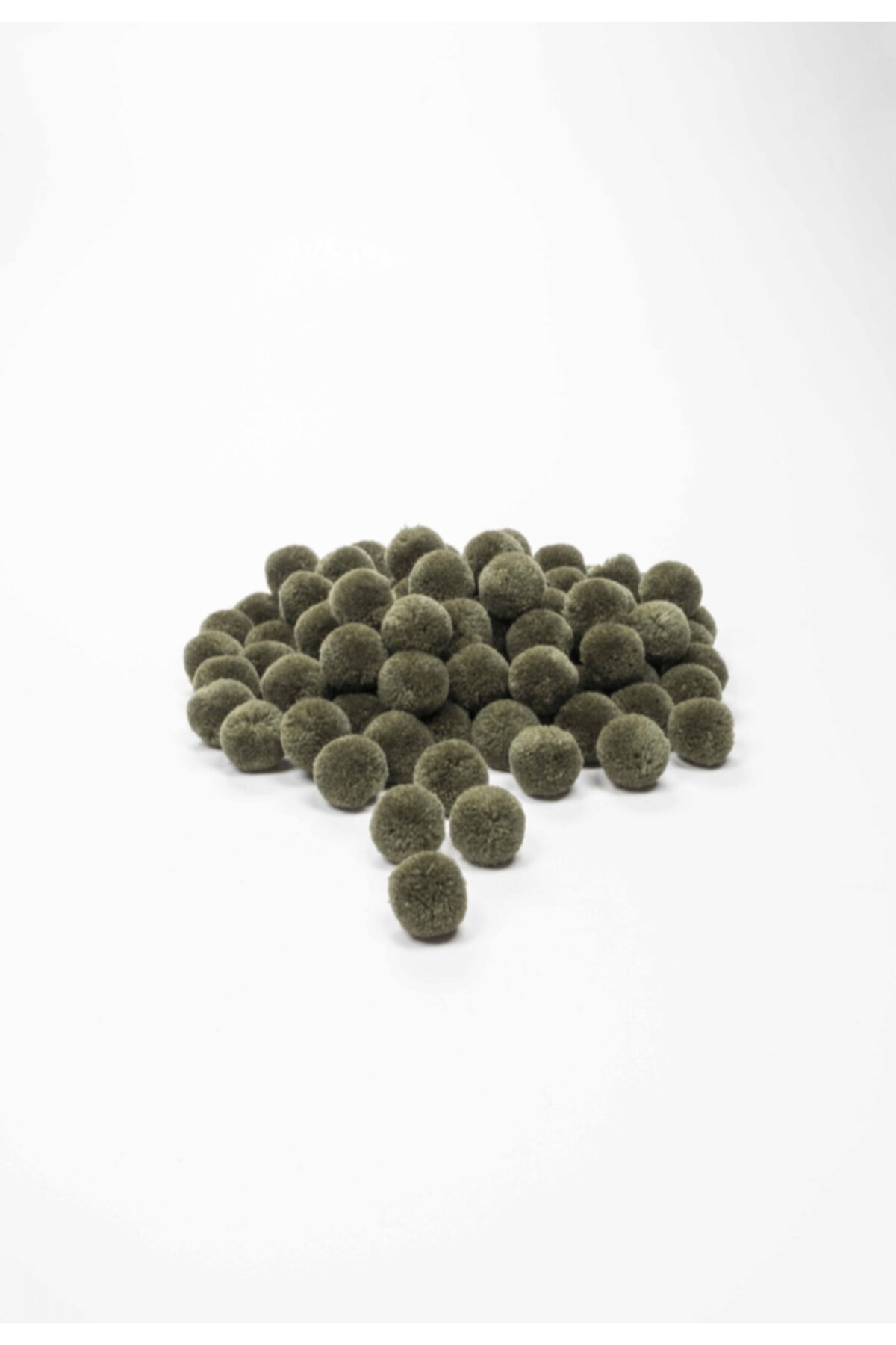 Yumuşakkeçe Ponpon Yün 20mm 100’lü Paket – Haki