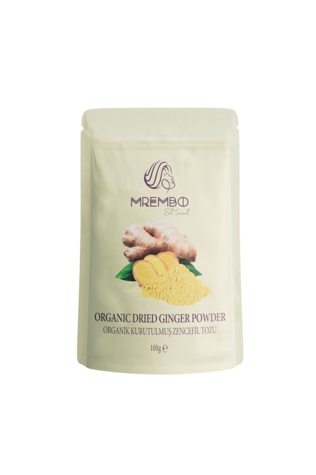 Afro Turco Foods Mrembo Organik Kurutulmuş Zencefil Tozu 100 g