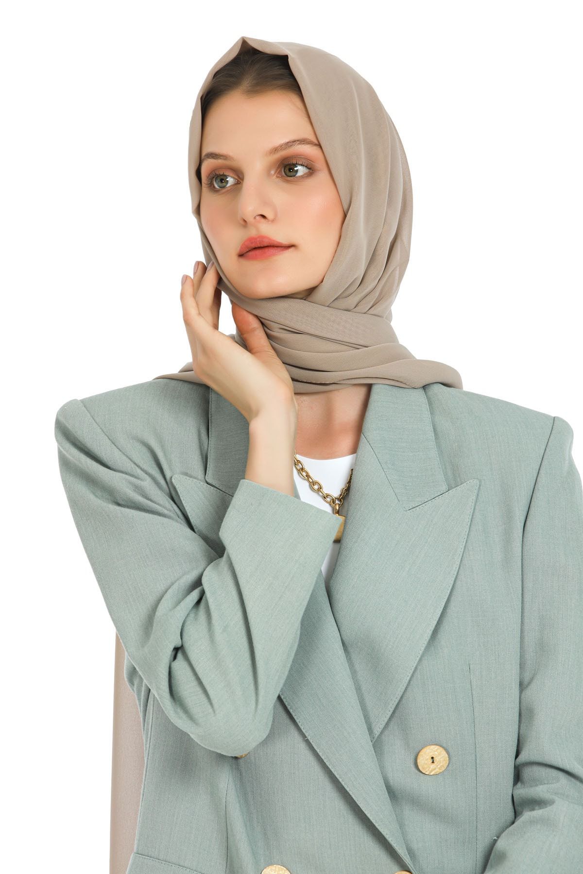 SİORAA Luxury Chiffon Vizon