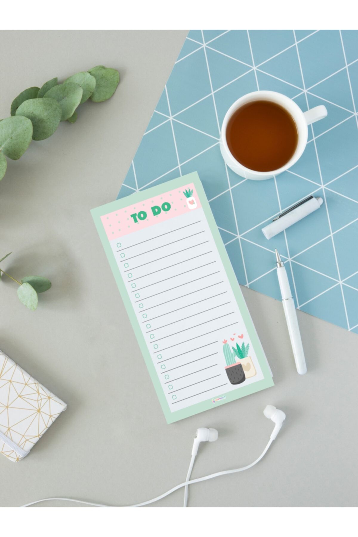 colortouch Greenery To Do List - Yapılacaklar Listesi Defteri