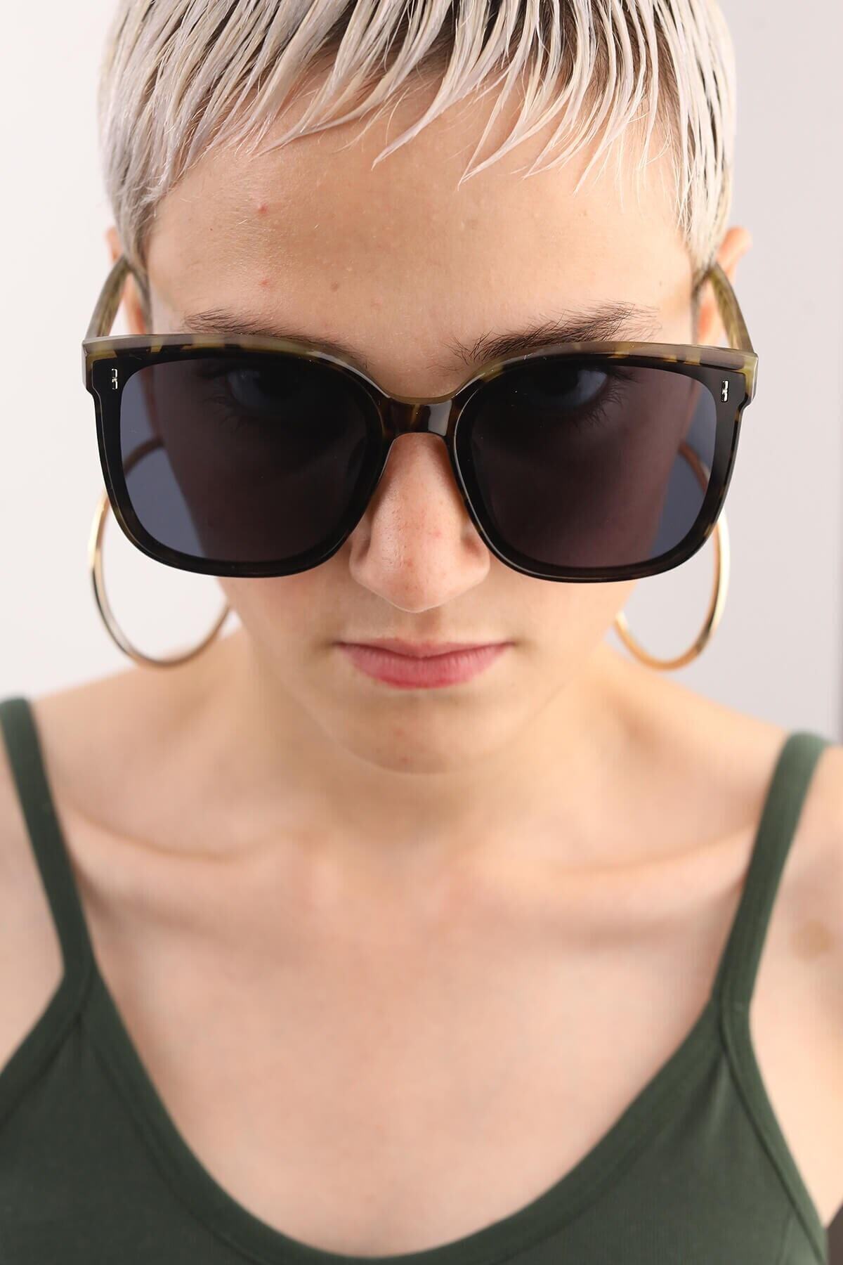 Bilge Karga Elodie Leopard Güneş Gözlüğü