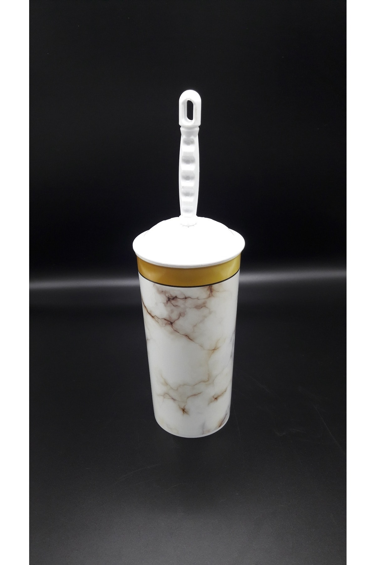 HibanaYolu Wc Fırçası Plastik-mermer Desen- Beyaz (35 Cm)