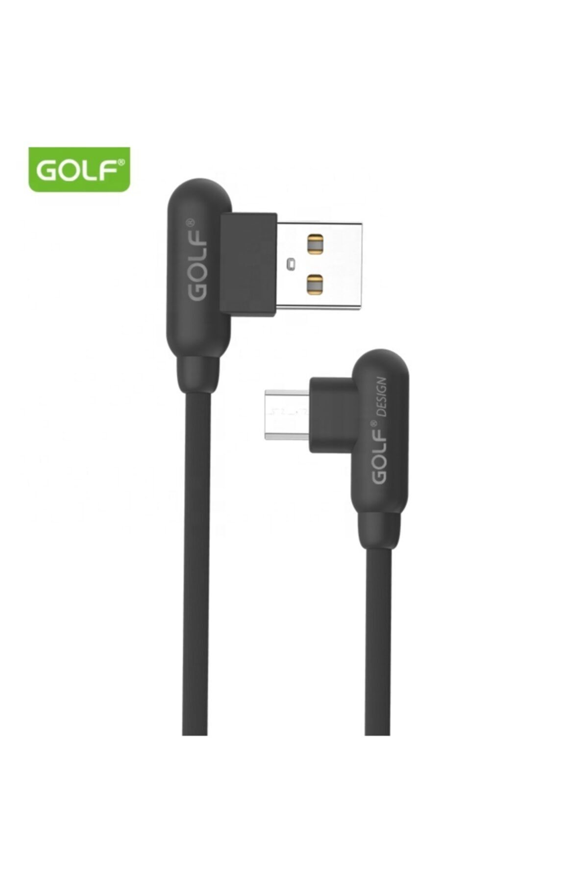 Golf Micro Usb 2.4a Hızlı Şarj Oyuncu Kablosu 1m Siyah