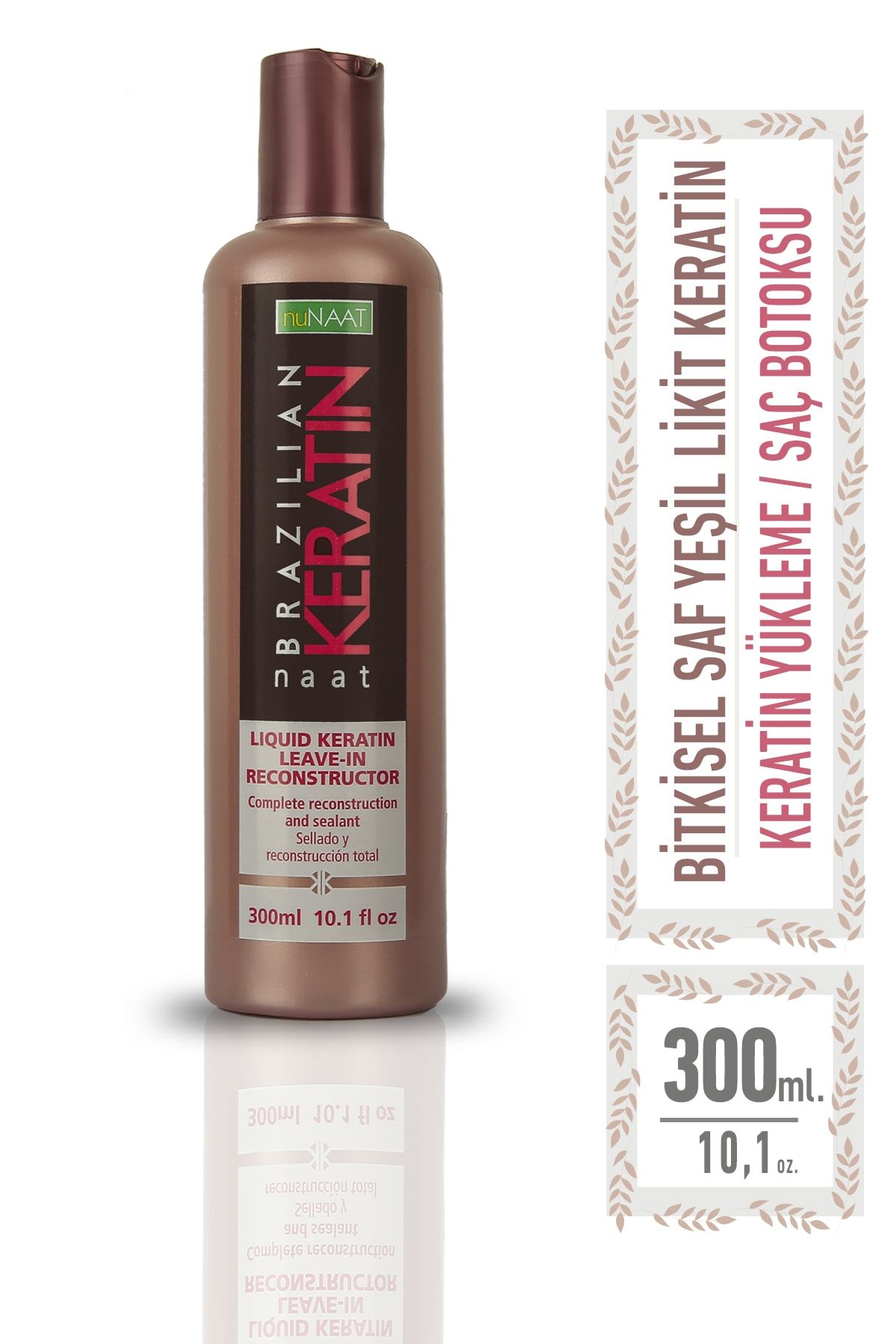 nuNAAT Keratin Yükleme, Saç Botoksu Leave-ın 300 ml