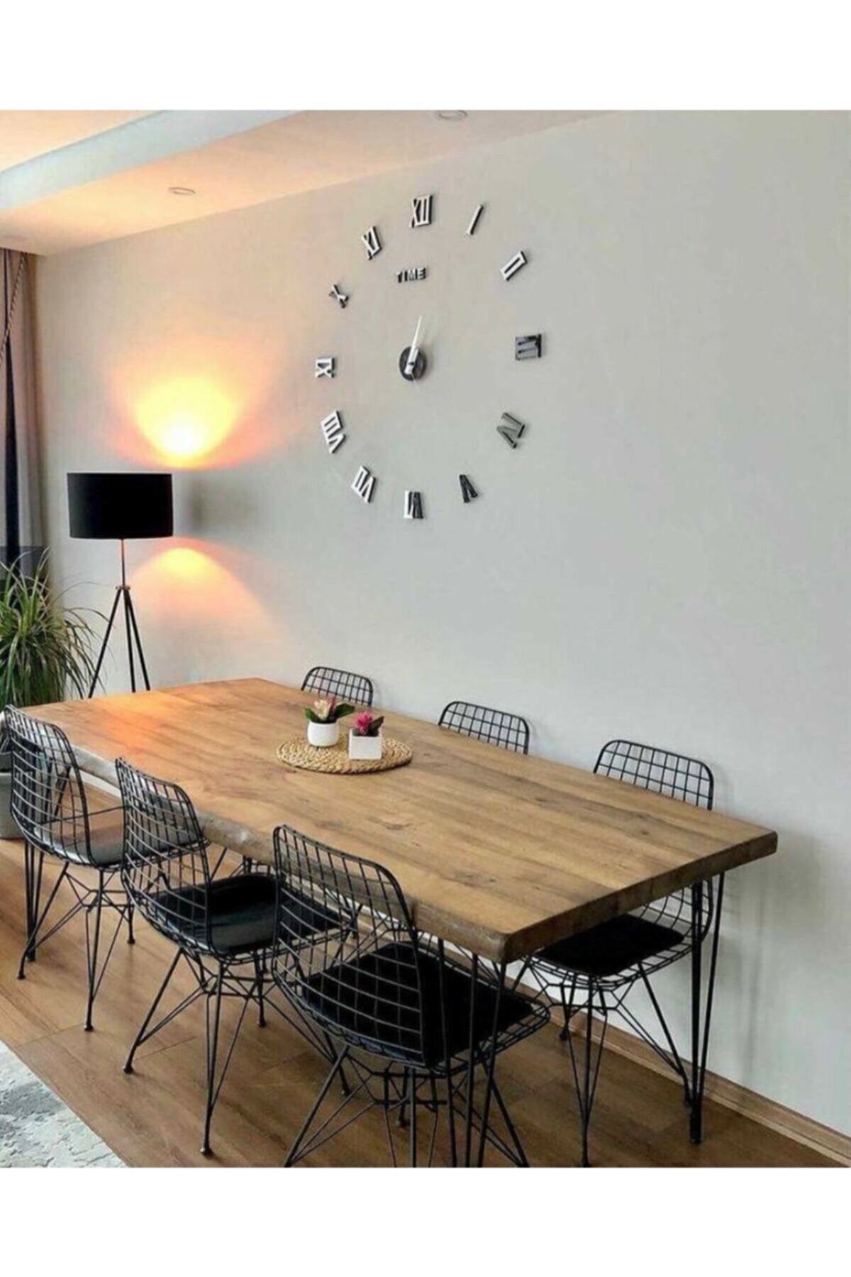 Ahşap Center Masa Takımı 6 Sandalyeli Yemek Masası Lüx Kütük Doğal Ağaç