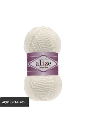 Cotton Gold Amigurumi Ipi 100 Gr El Örgü Ipi Punch Ipi Renk Kodu-açık Krem-62-pamuk+akrilik Image 0