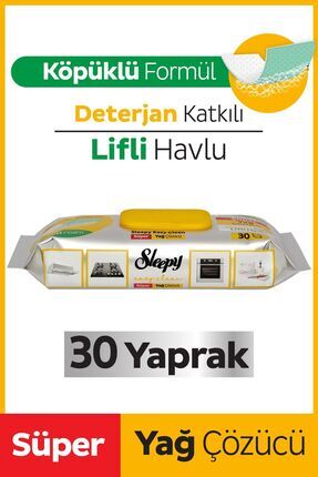 Easy Clean Süper Yağ Çözücü Yüzey Temizlik Havlusu&Mendili 30 Yaprak Image 0