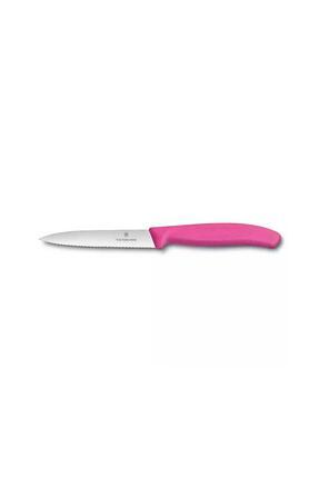 6.7736.L5 10cm Pembe Tırtıklı Soyma Bıçağı Image 0