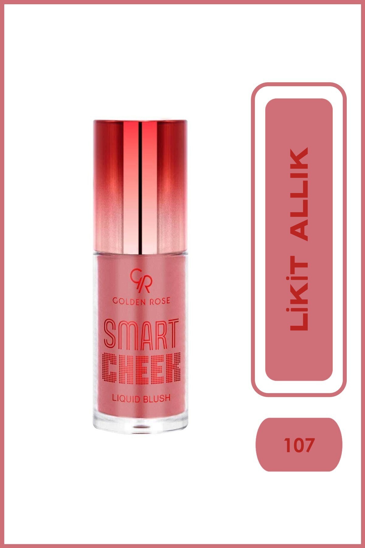 Blusher Liquek Smart Cheek 107- مایع Mercan Blush 6 میلی لیتر