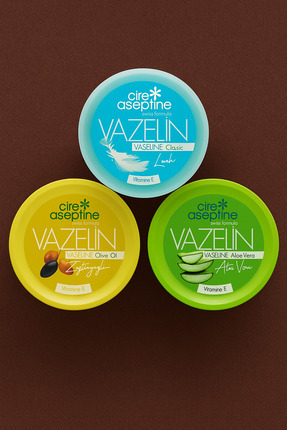 Vazelini 3’lü Set – Klasik, Zeytinyağlı, Aloe Vera (Vitamin E Destekli) Image 0