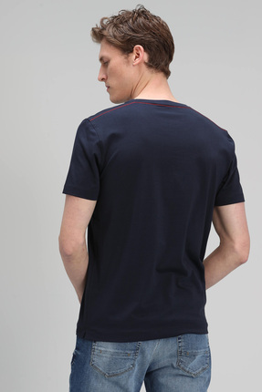 Monato Erkek Basic Tişört Lacivert Image 2