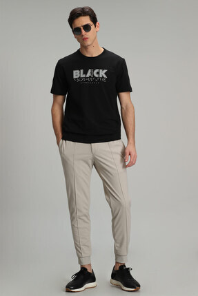 Tow Modern Grafik T- Shirt Siyah Image 4