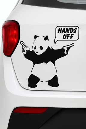 Panda Sticker – Araç ve Günlük Eşyalar İçin Dayanıklı Folyo Image 0