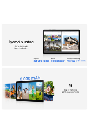 Galaxy Tab S10 Lite 6GB 128GB Gümüş Tablet Image 13