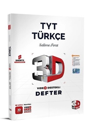 3d Tyt Video Destekli Türkçe Defter Vdd 2024 Image 0