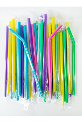 50 Adet Renkli Körüklü Jelatinli Frozen Pipet Image 0