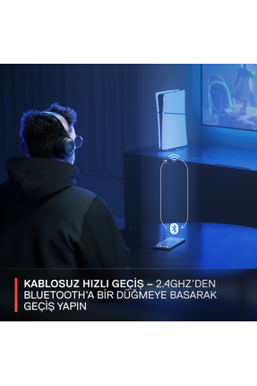 Arctis Nova 5 Wireless 2.4Ghz ve Bluetooth Siyah Gaming (Oyuncu) Kulaklığı Image 3