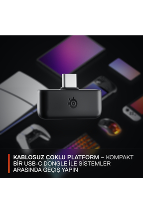 Arctis Nova 5 Wireless 2.4Ghz ve Bluetooth Siyah Gaming (Oyuncu) Kulaklığı Image 6