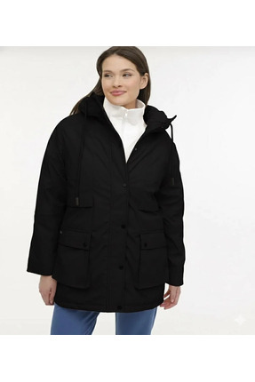 ALICE COAT 2Pr Siyah Kadın Uzun Kaban Image 0