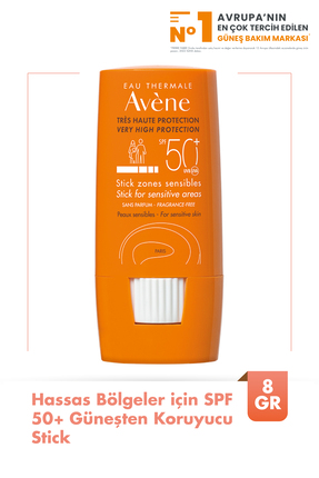 Stick Hassas Bölgeler için SPF 50+ Yüksek Korumalı Stick Güneş Kremi 8 gr Image 0