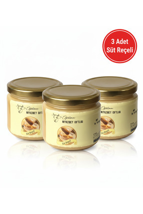 Süt Reçeli 3lü Set, Üç Adet Doğal Çiftlik Sütünden Katkısız, Aracısız. Image 0