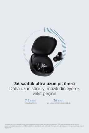 Redmi Buds 6 Play Siyah Kulakiçi Kulaklık-Gürültü Önleme BT5.4 IOS&Android (Xiaomi TR Garantili) Image 9