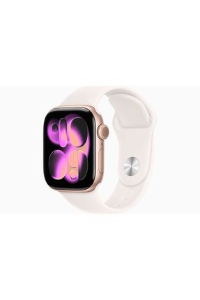 Watch Series 11 GPS, 42 mm Roze Altın Rengi Alüminyum Kasa ve Bulut Pembesi Spor Kordon - S/M Image 0