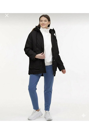 ALICE COAT 2Pr Siyah Kadın Uzun Kaban Image 2