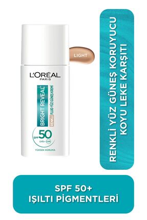 Bright Reveal Spf 50+ Koyu Leke Karşıtı Renkli Fluid Günlük Yüz Güneş Kremi 50ml - Light Image 0