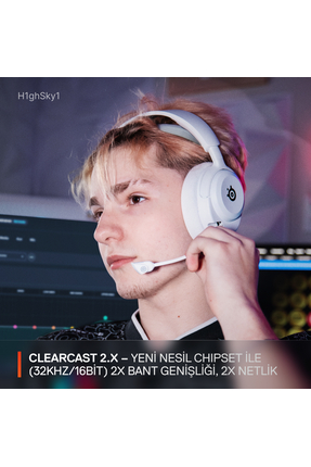 Arctis Nova 5 Wireless ve Bluetooth Kablosuz Gaming Kulaklık - Beyaz Image 7