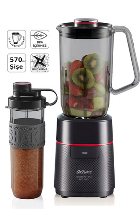 Shake'N Take Neo Maxi Sürahi Blender 1L Sürahi ve 570ml Şişe 500W Siyah - AR1174 Image 0