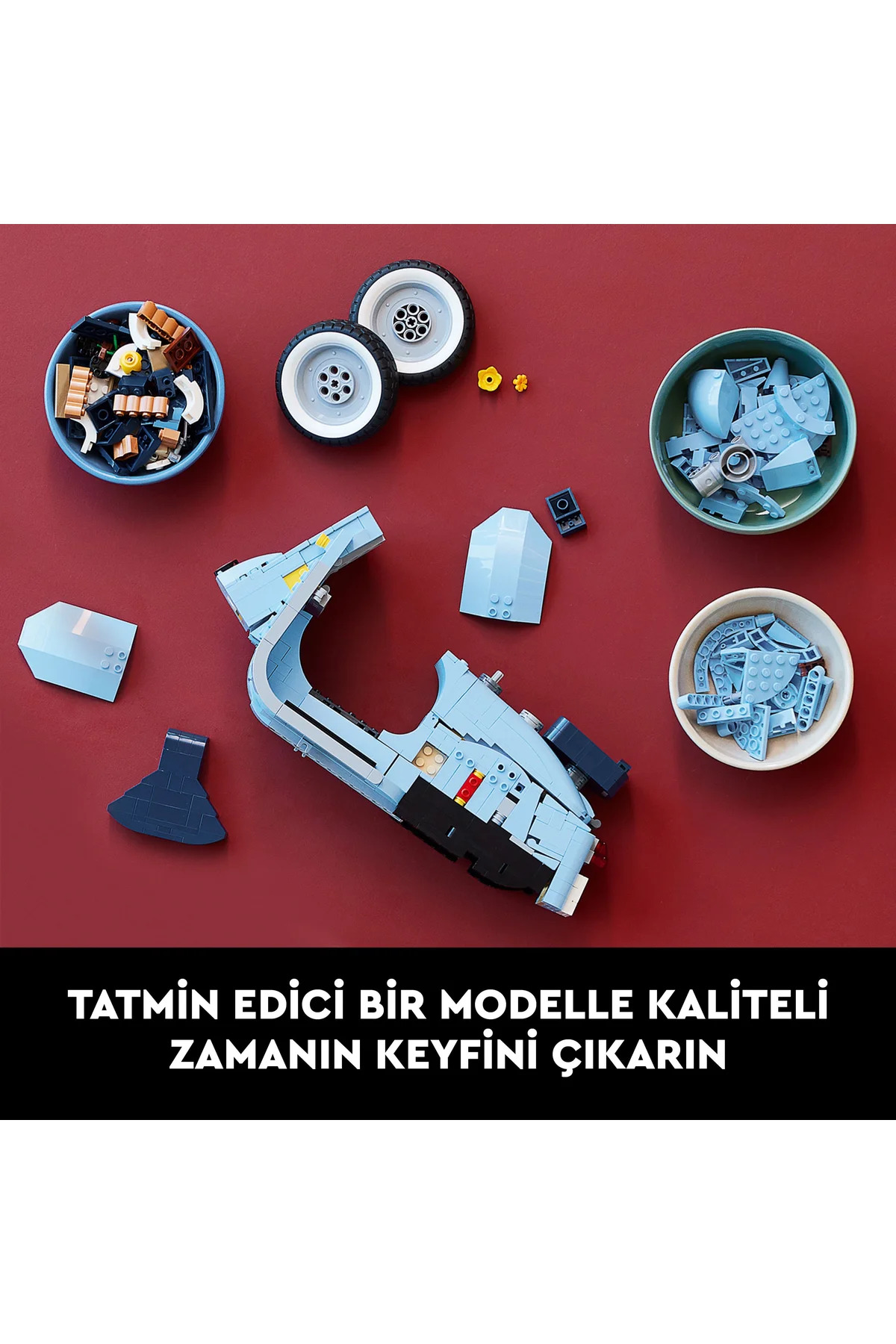 ® Icons Vespa 125 10298 - ست ساختمان مدل قابل نمایش برای بزرگسالان (1106P)