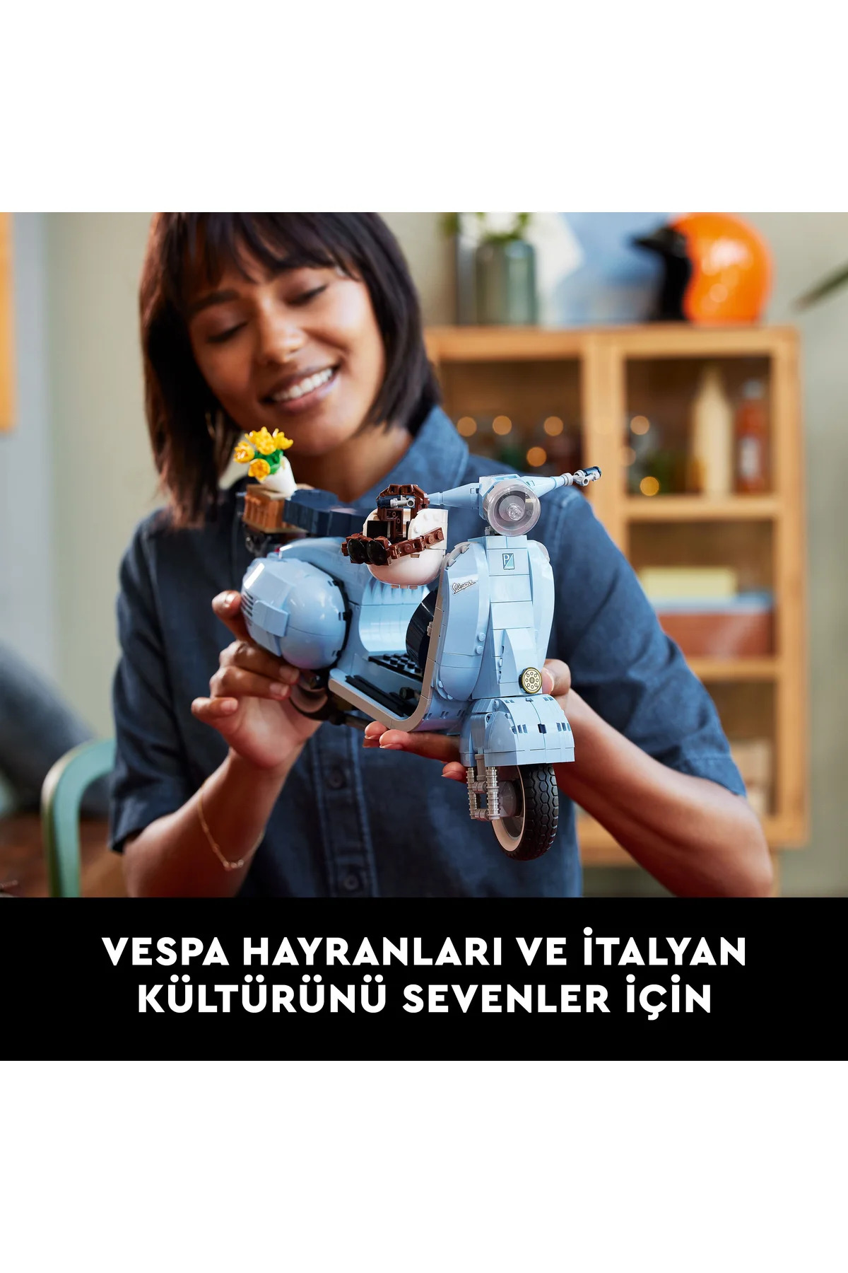 ® Icons Vespa 125 10298 - ست ساختمان مدل قابل نمایش برای بزرگسالان (1106P)