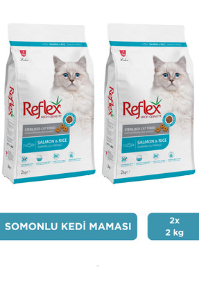 Kısırlaştırılmış / Sterilised Somonlu ve Pirinçli Kedi Maması 2 kg x 2 Image 0
