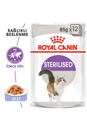 Sterilised Jelly Kısırlaştırılmış Yetişkin Kedi Yaş Maması 12 x 85 Gr Image 1