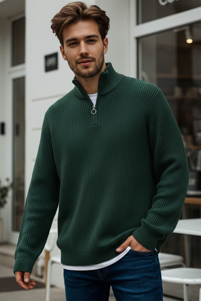 Yeşil  Fitted Triko Kazak TMNAW25KZ00064 Image 0