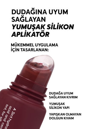 Nemlendirici Parlatıcı 3in1 Lip Balm | Dudak Bakım | Black Cherry Bordo | Hyaluronik Asit Seramid Image 3
