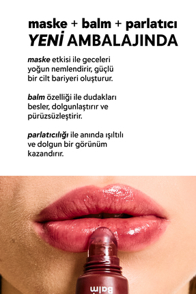 Nemlendirici Parlatıcı 3in1 Lip Balm | Dudak Bakım | Black Cherry Bordo | Hyaluronik Asit Seramid Image 6