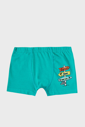 Desenli Streç Pamuklu 5'li Paket Boxer Erkek Çocuk BOXER 6651007ARABA Image 6