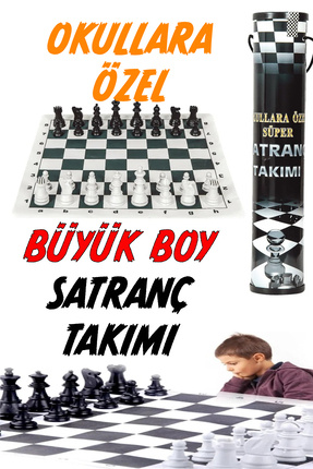 Santranç Takımı Seti Rulo Çantalı Okul Tipi ( BÜYÜK BOY ) Image 0