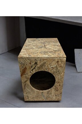 Ahşap Dış Mekan Soğuğa Dayanıklı Osb Kedi Evi Yuvası 40x30x30 Image 0