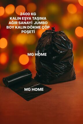 Jumbo Boy Kalın Siyah Dökme Çöp Poşeti (80 X 110 CM) 5KG Image 0